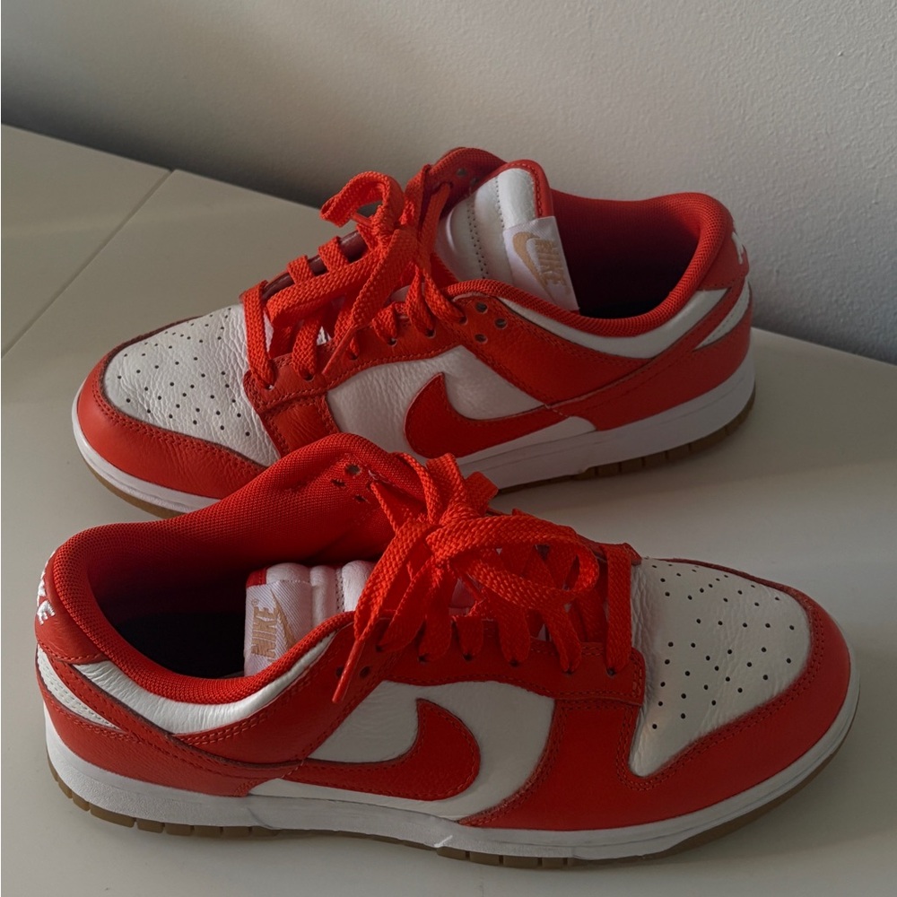 Nike womens orange and White Athletic Sneakers